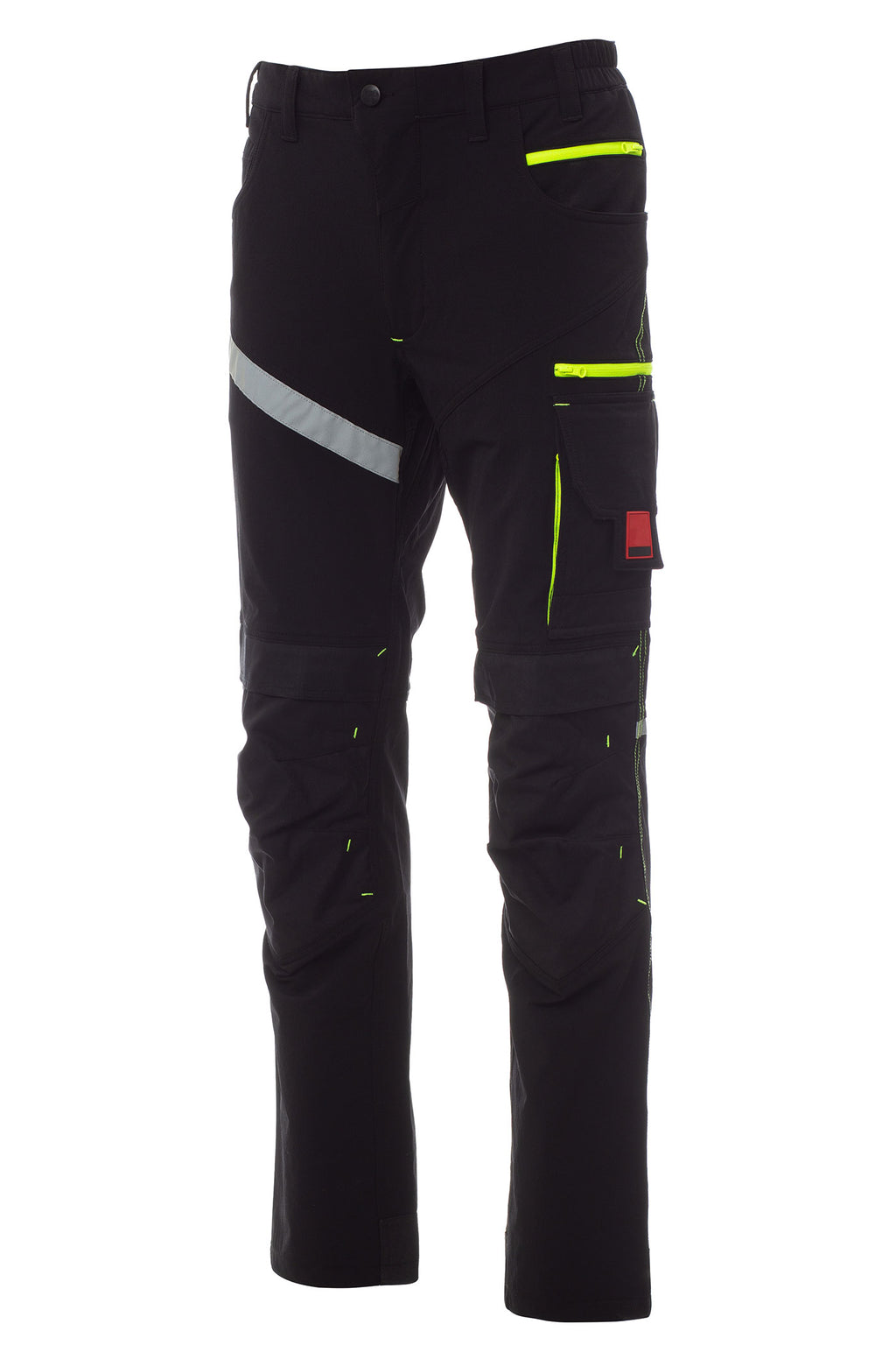 Herren ganzjährige robuste Arbeitshose mit multifunktionalen Taschen in Schwarz