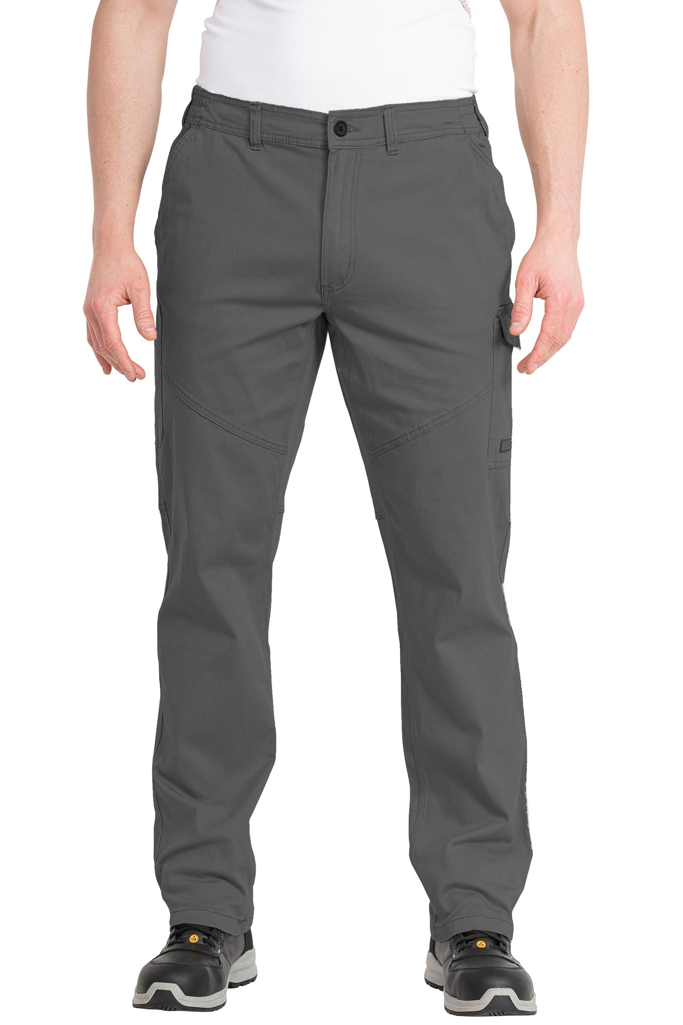 Herren Arbeitshose aus Baumwoll-Stretch-Gewebe in Anthrazit