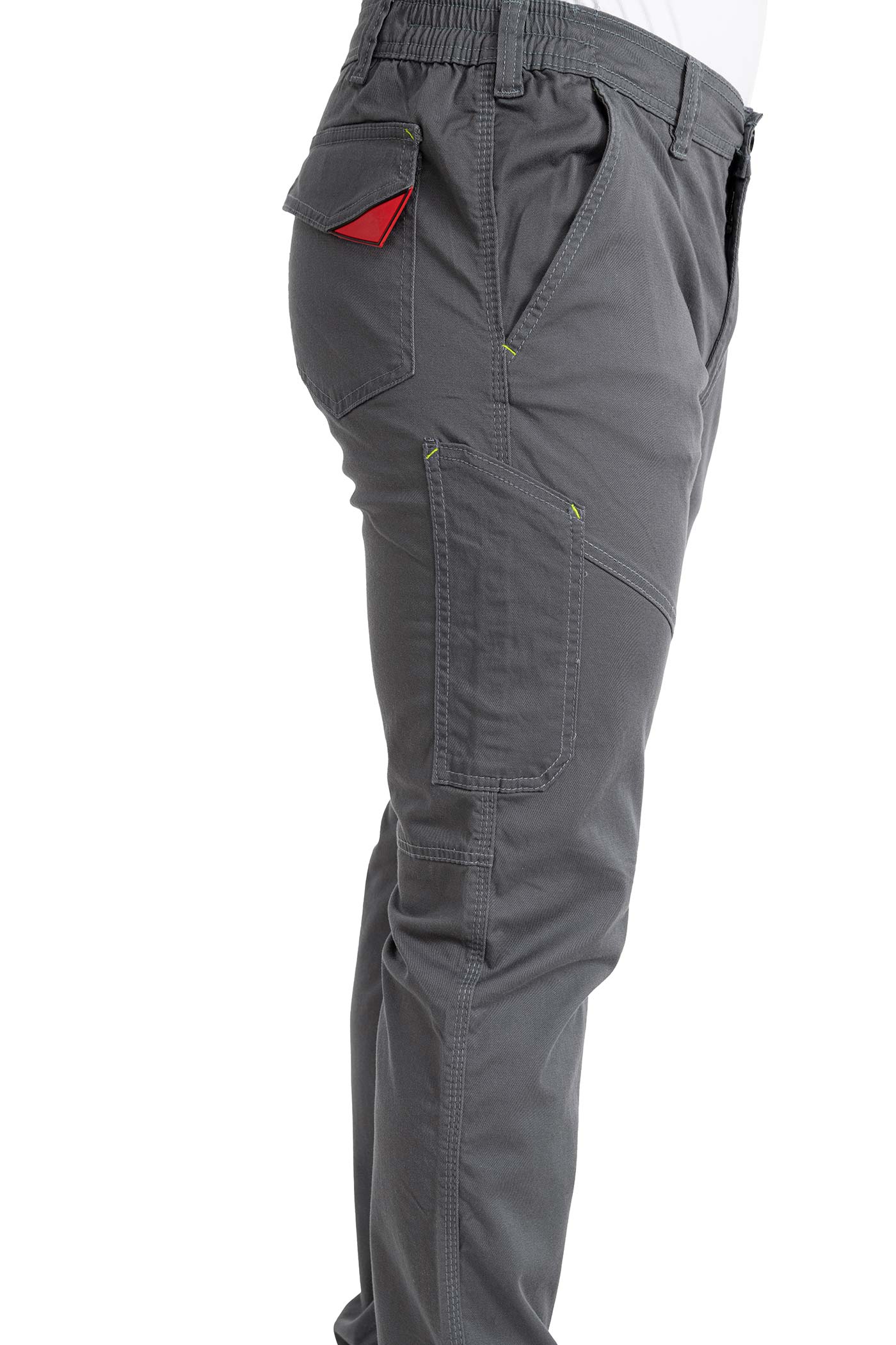 Herren lange Arbeitshose mit Stretch und Gesäßtaschen in Anthrazit