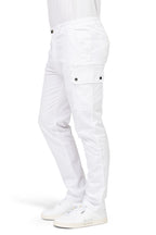 Herren Arbeitshose mit funktionalen Taschen und Metallreißverschluss in Weiß