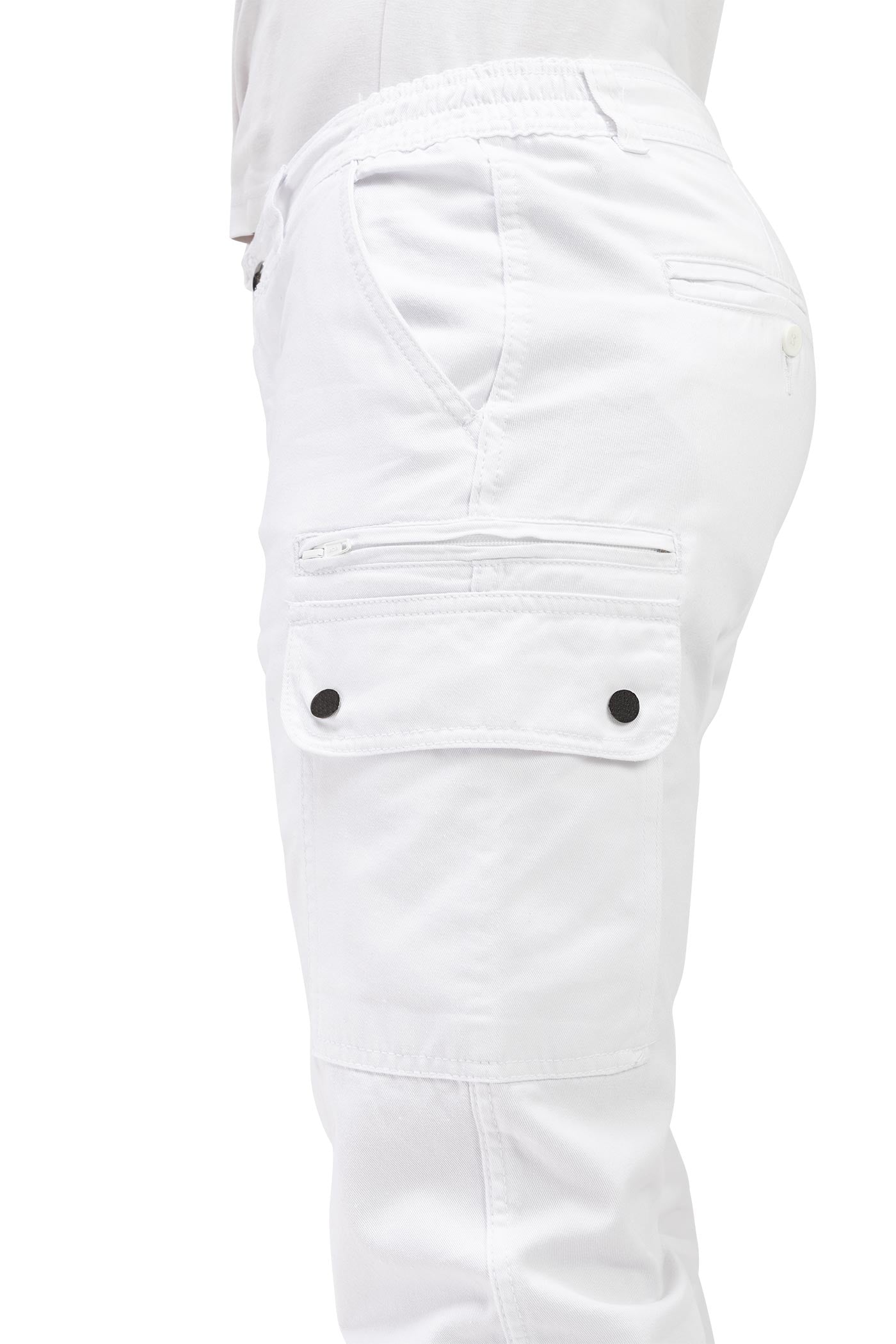 Herren Bundhose für Handwerker und Arbeiter mit praktischen Taschen in Weiß