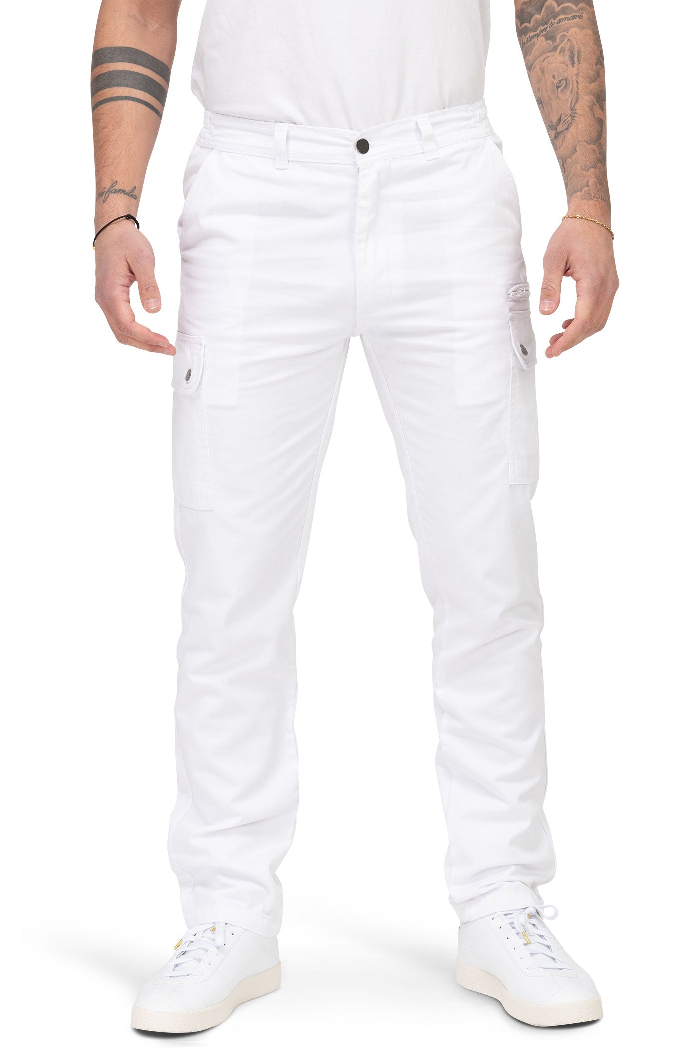Herren Arbeitshose aus reiner Baumwolle ganzjährig Weiß