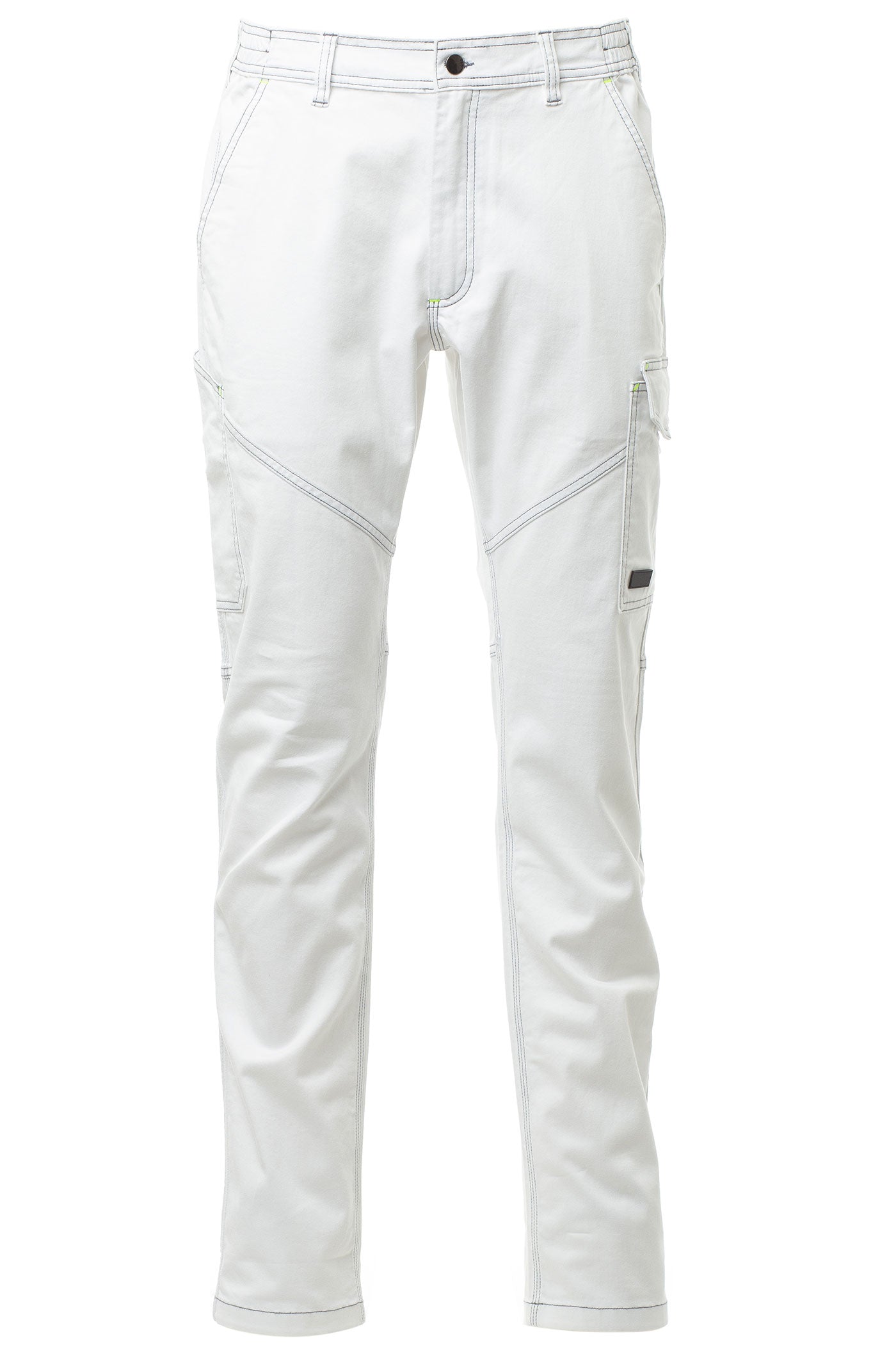 Herren Arbeitshose aus Baumwoll-Stretch-Gewebe in Weiß