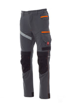 Herren Arbeitshose mit Kniepolsterfächern und Reflexstreifen in Grau