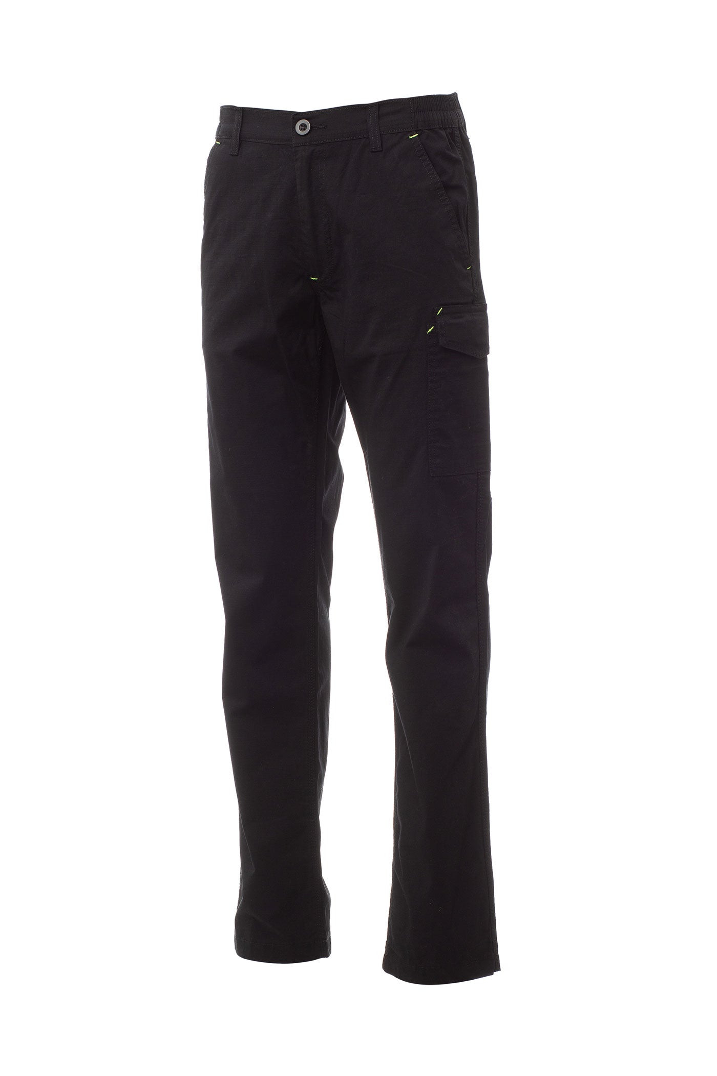 Herren Arbeitshose mit dehnbarem Bund und funktionalen Taschen in Schwarz
