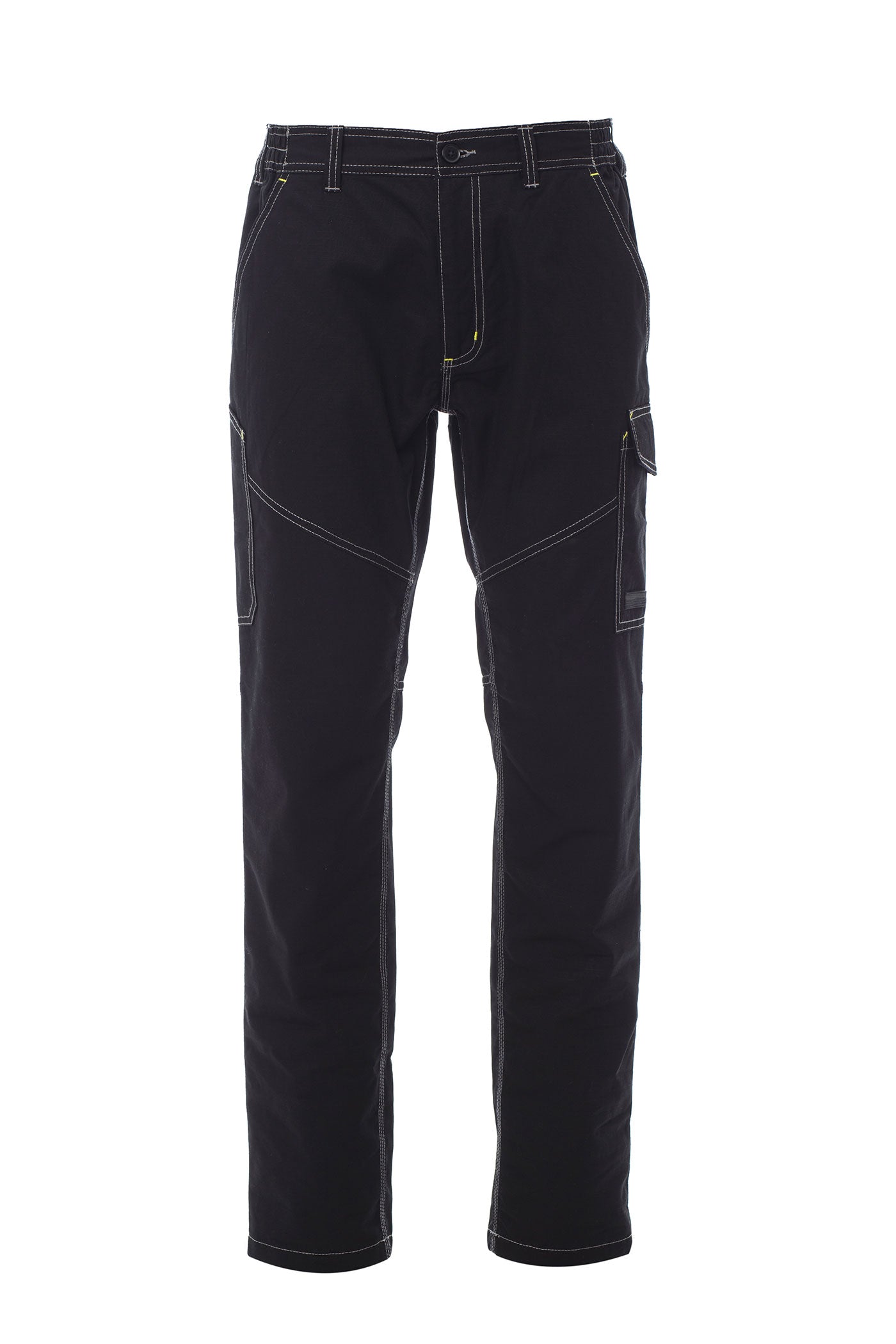 Herren Arbeitshose aus reiner Baumwolle mit Ripstop in Schwarz