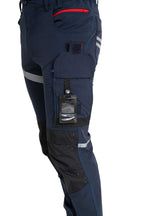 Herren lange Arbeitshose langlebig mit Kontrastnähten in Dunkelblau