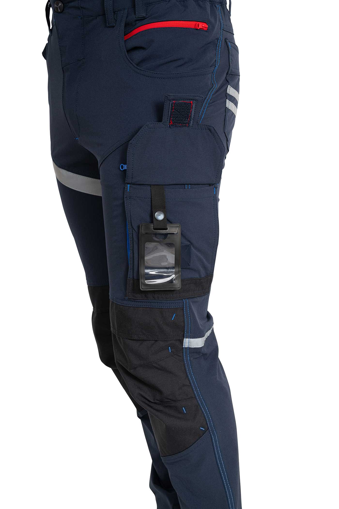 Herren lange Arbeitshose langlebig mit Kontrastnähten in Dunkelblau