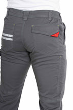 Herren robuste Arbeitshose mit kleinen Reflexstreifen hinten in Anthrazit