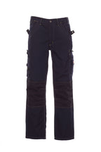 Herren Arbeitshose mit Kniepolsterfach und multifunktionalen Taschen in Dunkelblau