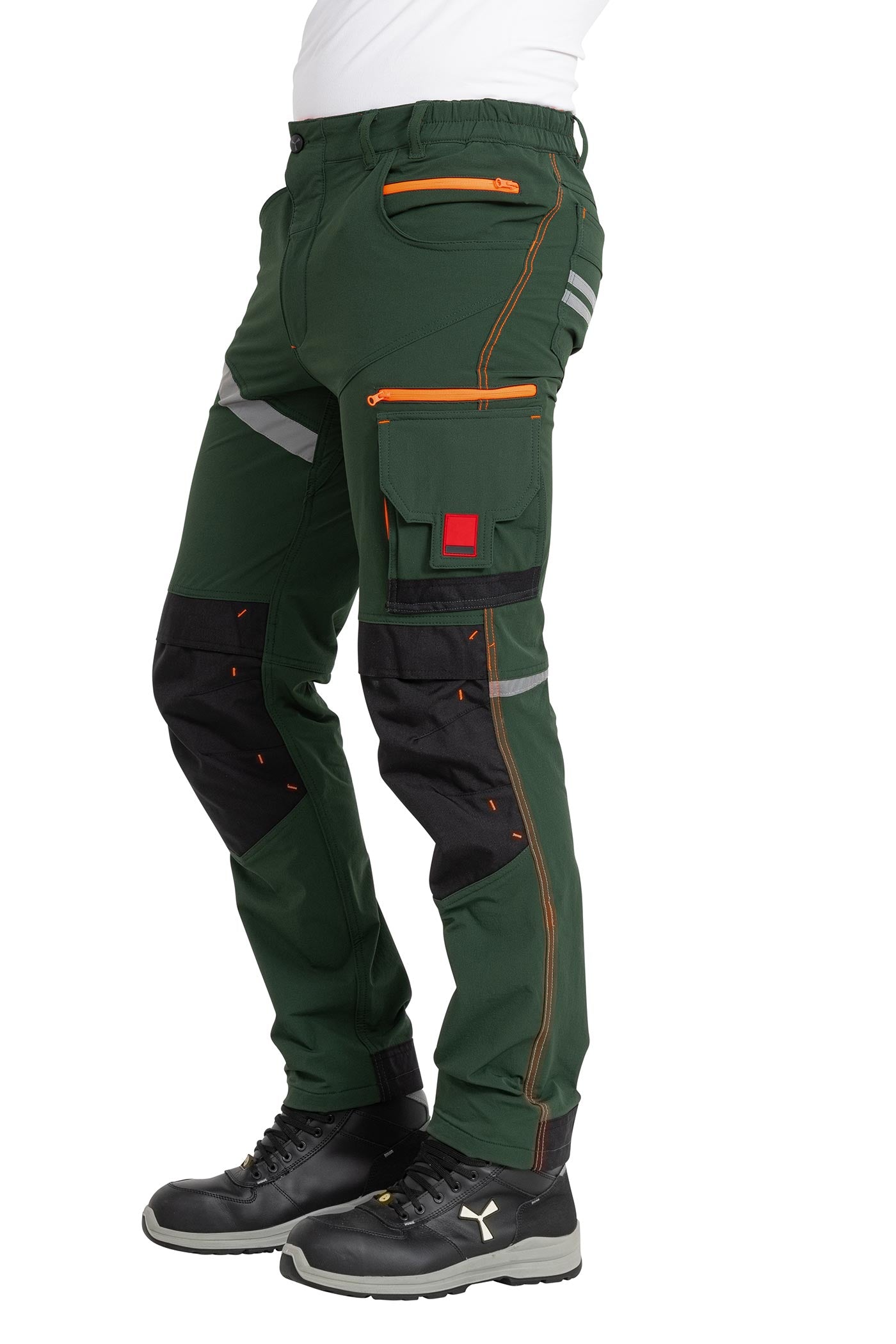 Herren ganzjährige robuste Arbeitshose mit multifunktionalen Taschen in Grün
