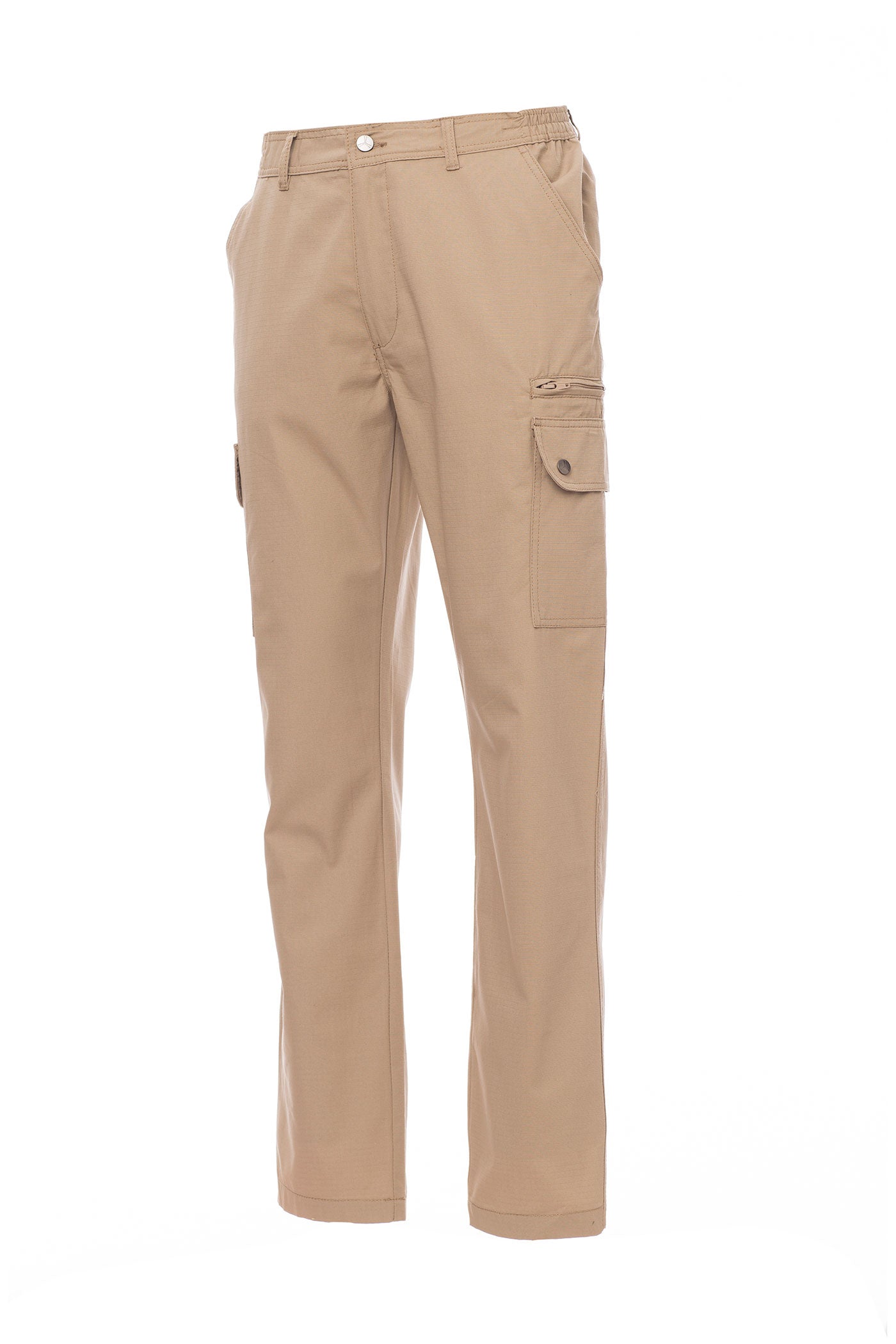 Herren Arbeitshose mit Ripstop-Gewebe und funktionalen Taschen in Khaki