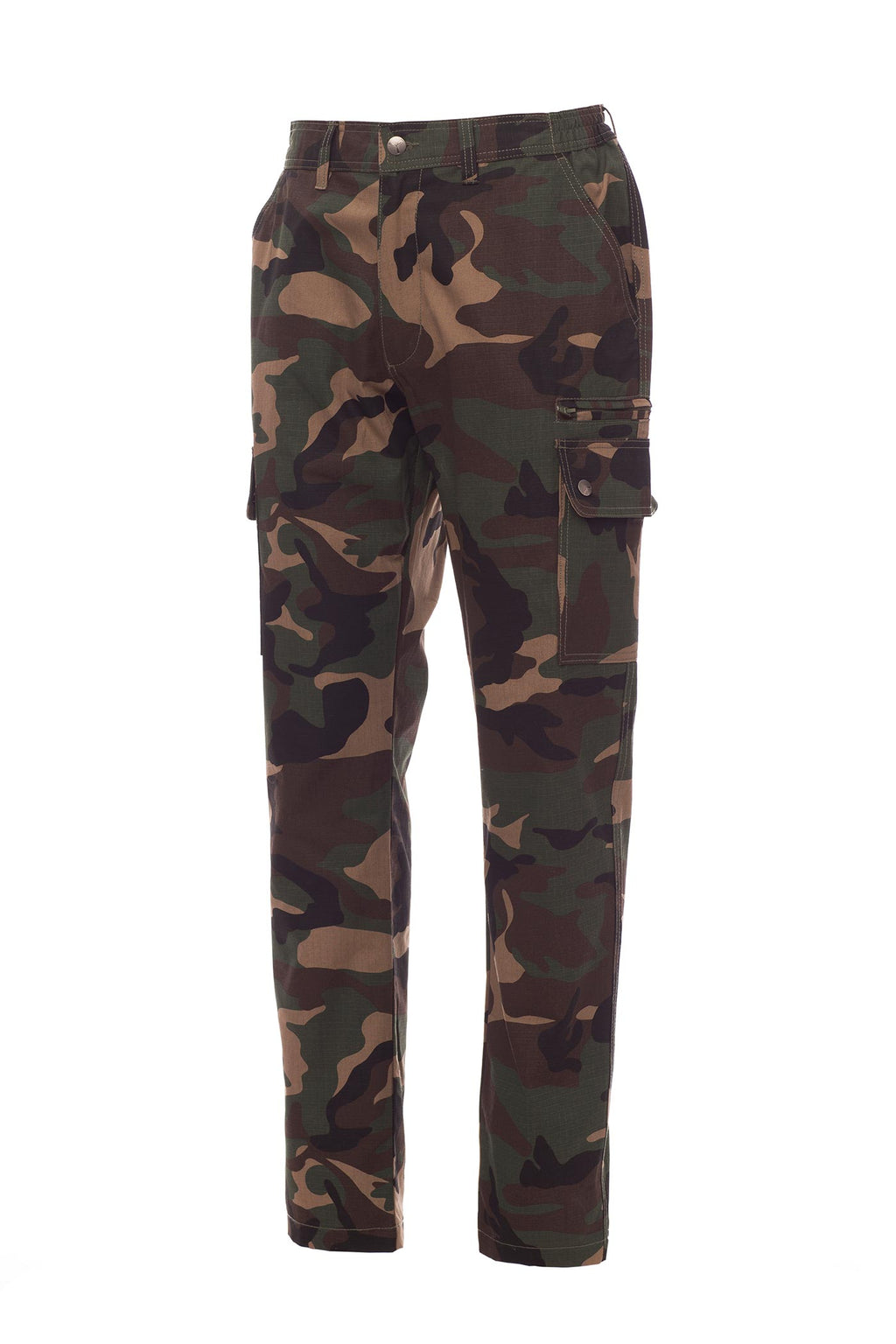 Herren Arbeitshose mit Ripstop-Gewebe und funktionalen Taschen in Camouflage