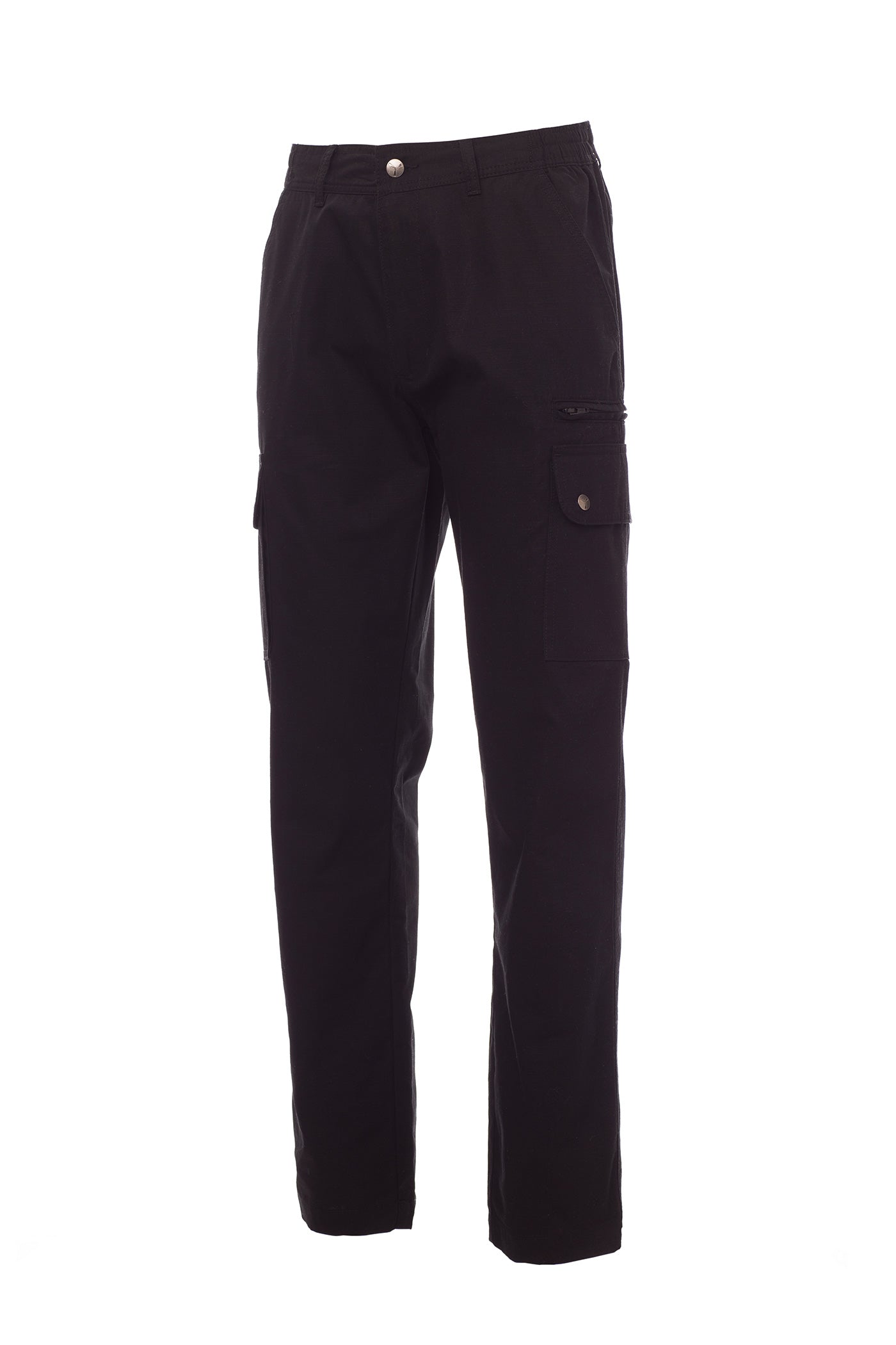 Herren Arbeitshose mit Ripstop-Gewebe und funktionalen Taschen in Schwarz