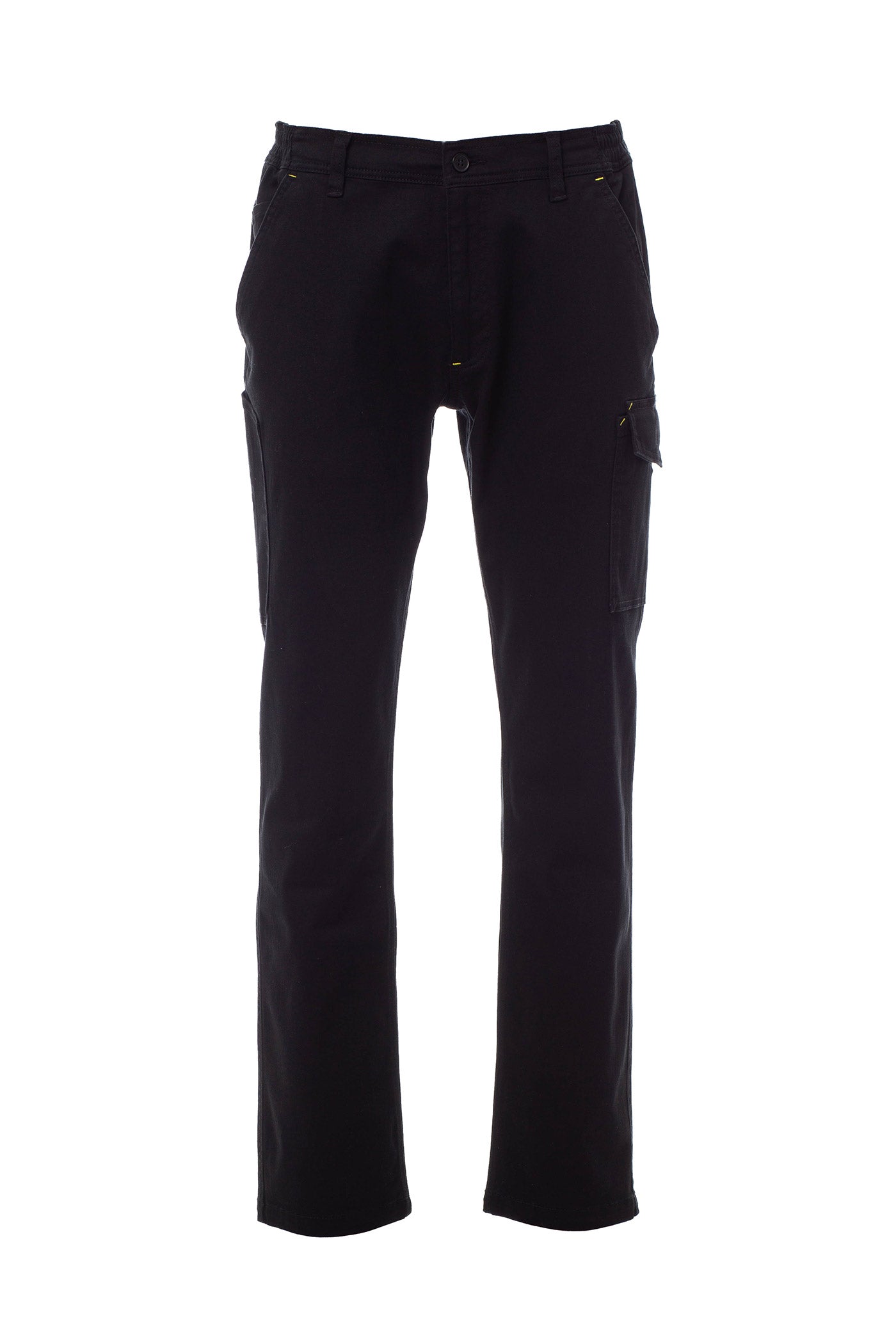 Herren Arbeitshose für das ganze Jahr mit dehnbarem Bund in Schwarz