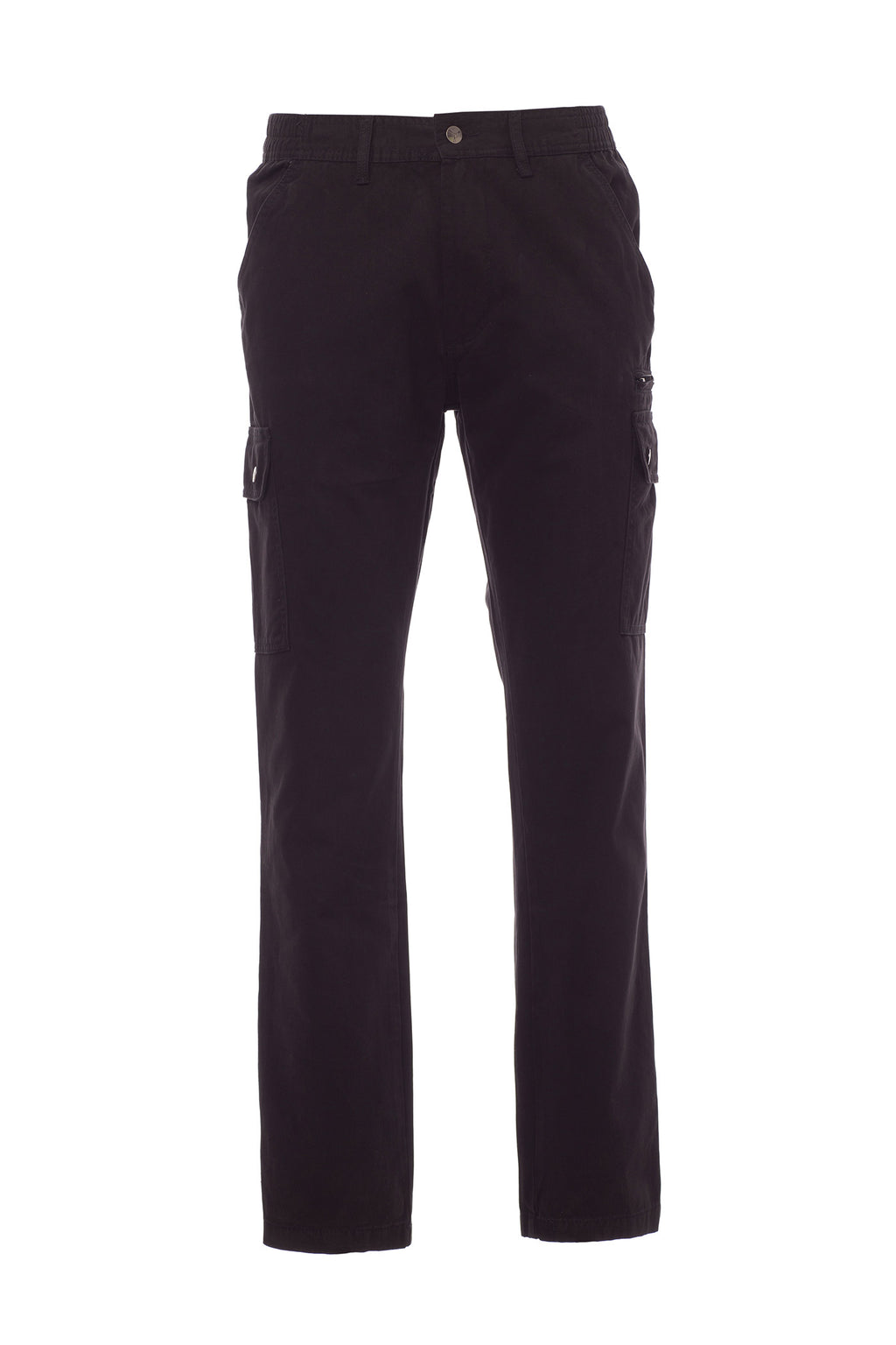 Herren Arbeitshose mit multifunktionalen Taschen und dehnbarem Bund in Schwarz