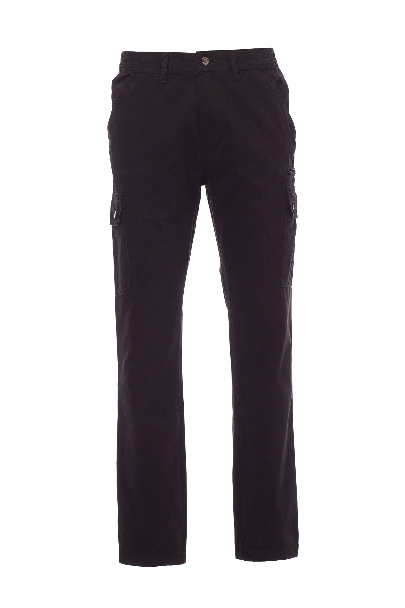 Herren Arbeitshose mit multifunktionalen Taschen und dehnbarem Bund in Schwarz