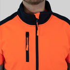 Herren Warnschutz Softshelljacke Wind- und Wasserabweisend EN ISO 20471 Klasse 2 Antares
