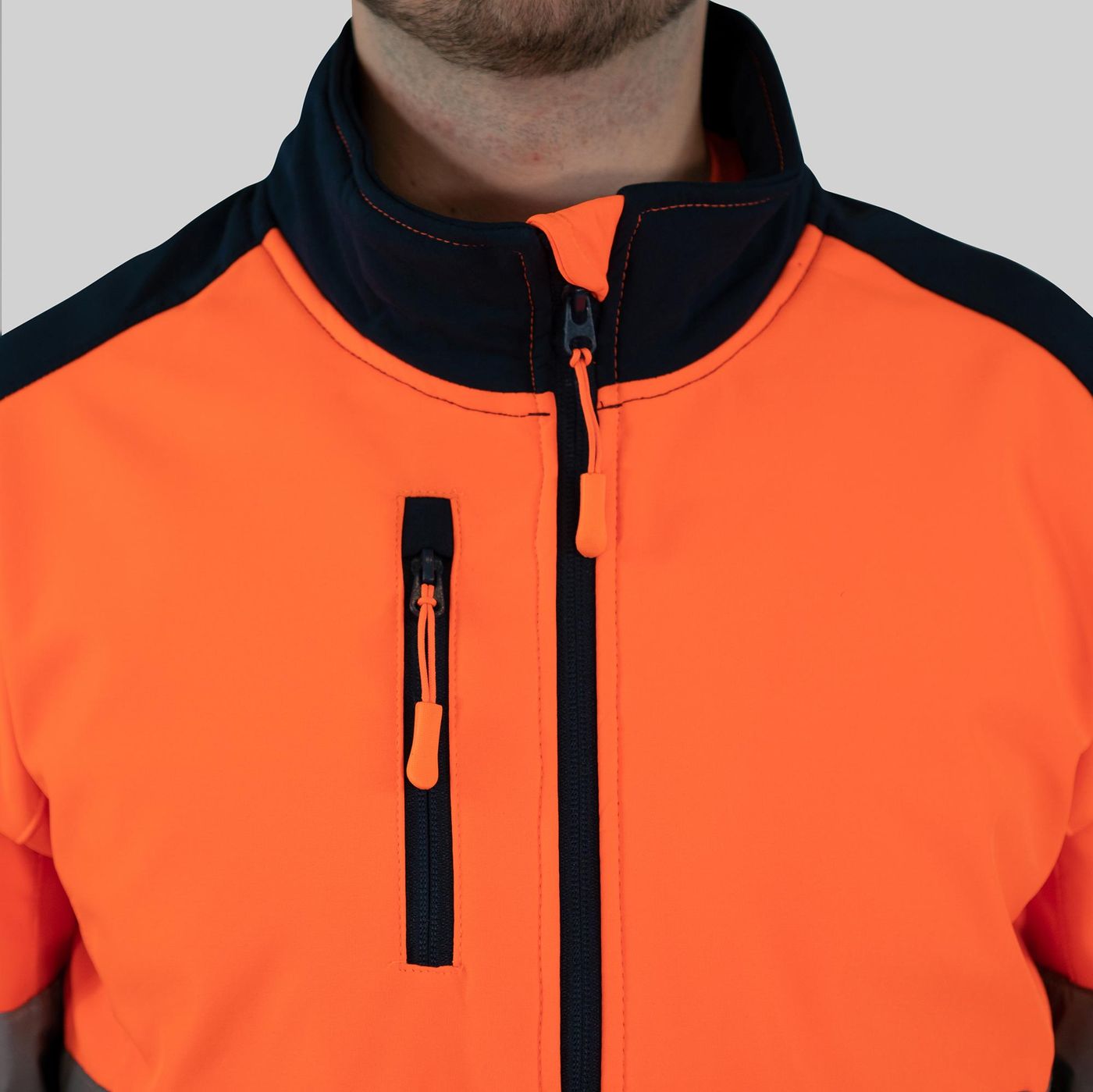 Herren Warnschutz Softshelljacke Wind- und Wasserabweisend EN ISO 20471 Klasse 2 Antares