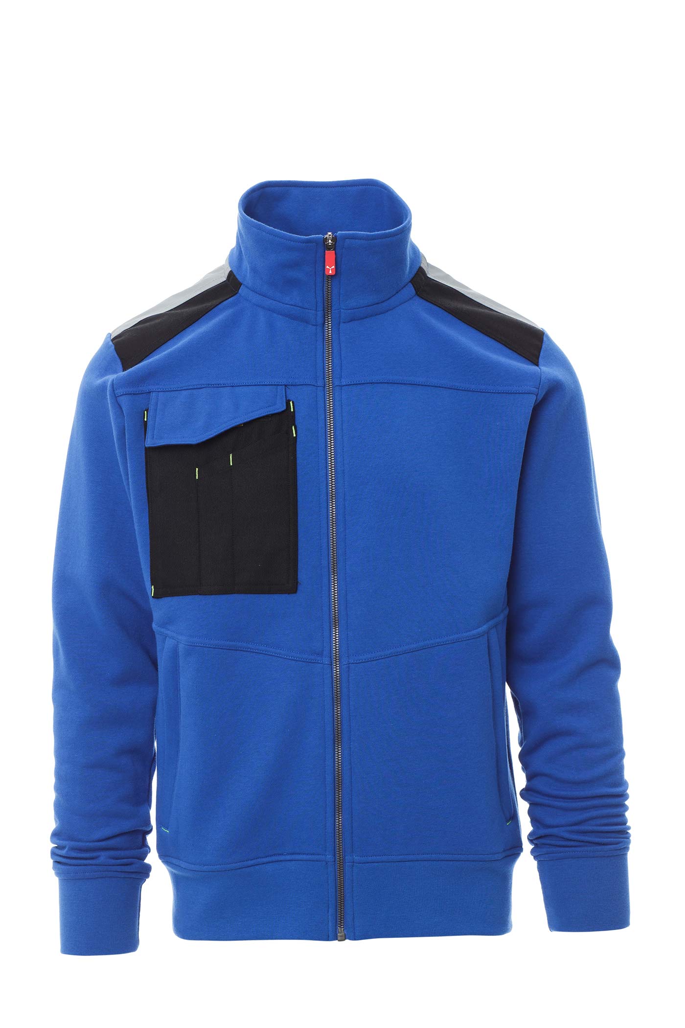 Herren Arbeitsjacke mit Stehkragen und funktionalen Taschen in Blau