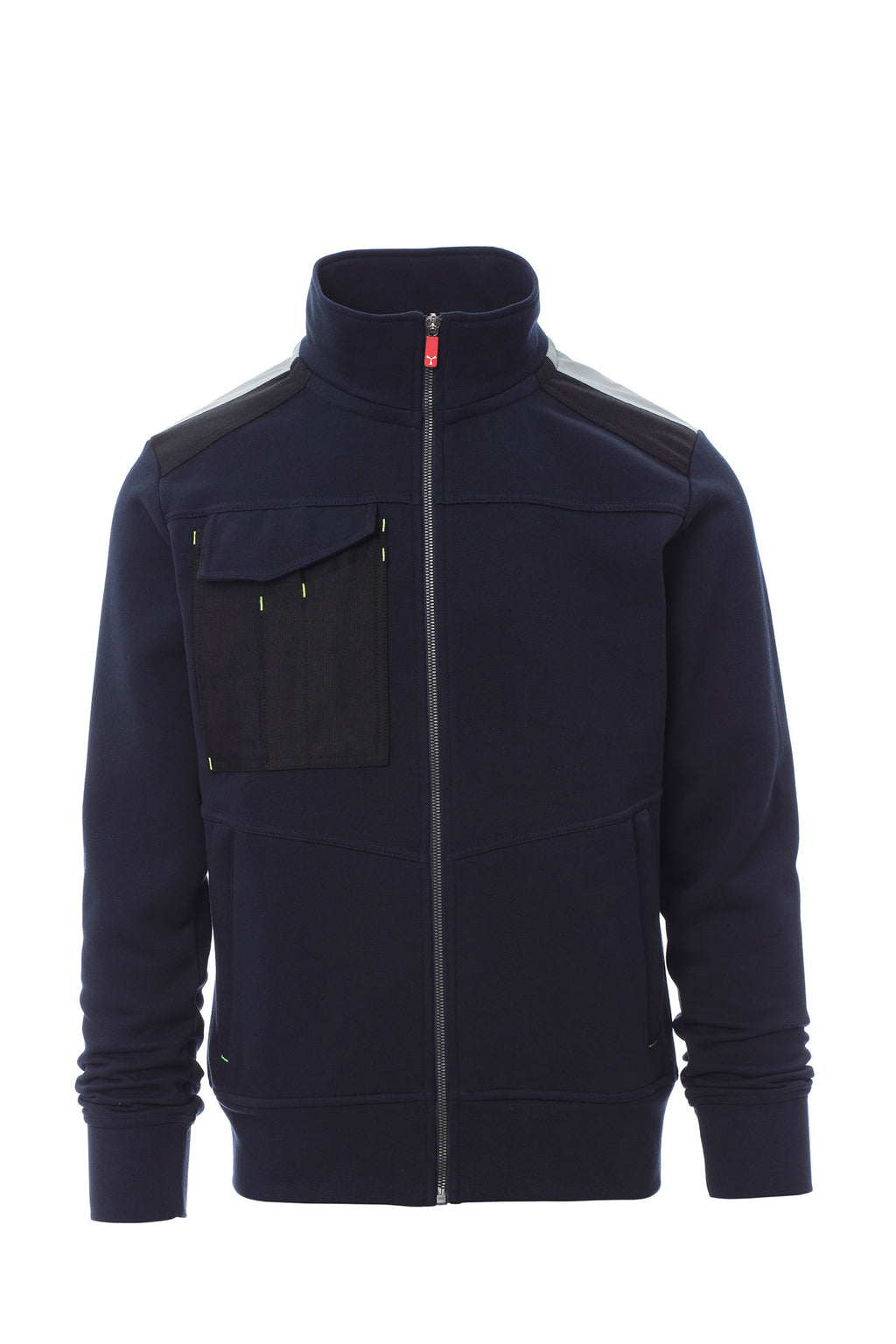 Herren Arbeitsjacke mit Stehkragen und funktionalen Taschen in Dunkelblau