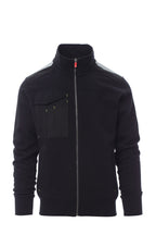 Herren Arbeitsjacke mit Stehkragen und funktionalen Taschen in Schwarz