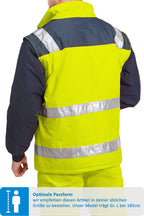 Winterjacke Warnschutz Maenner in Neongelb