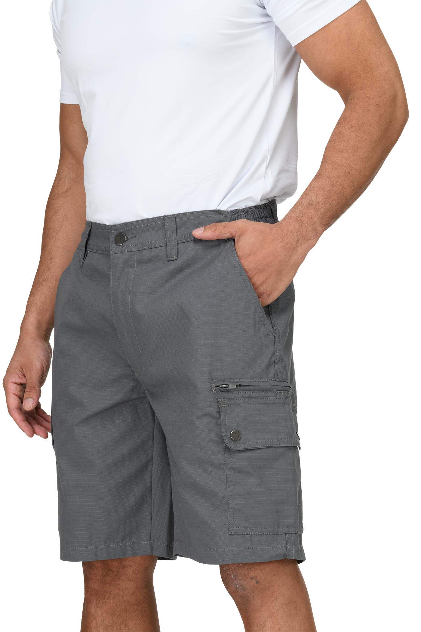 Shorts mit Ripstop für Arbeiter Männer robust und langlebig in Anthrazit