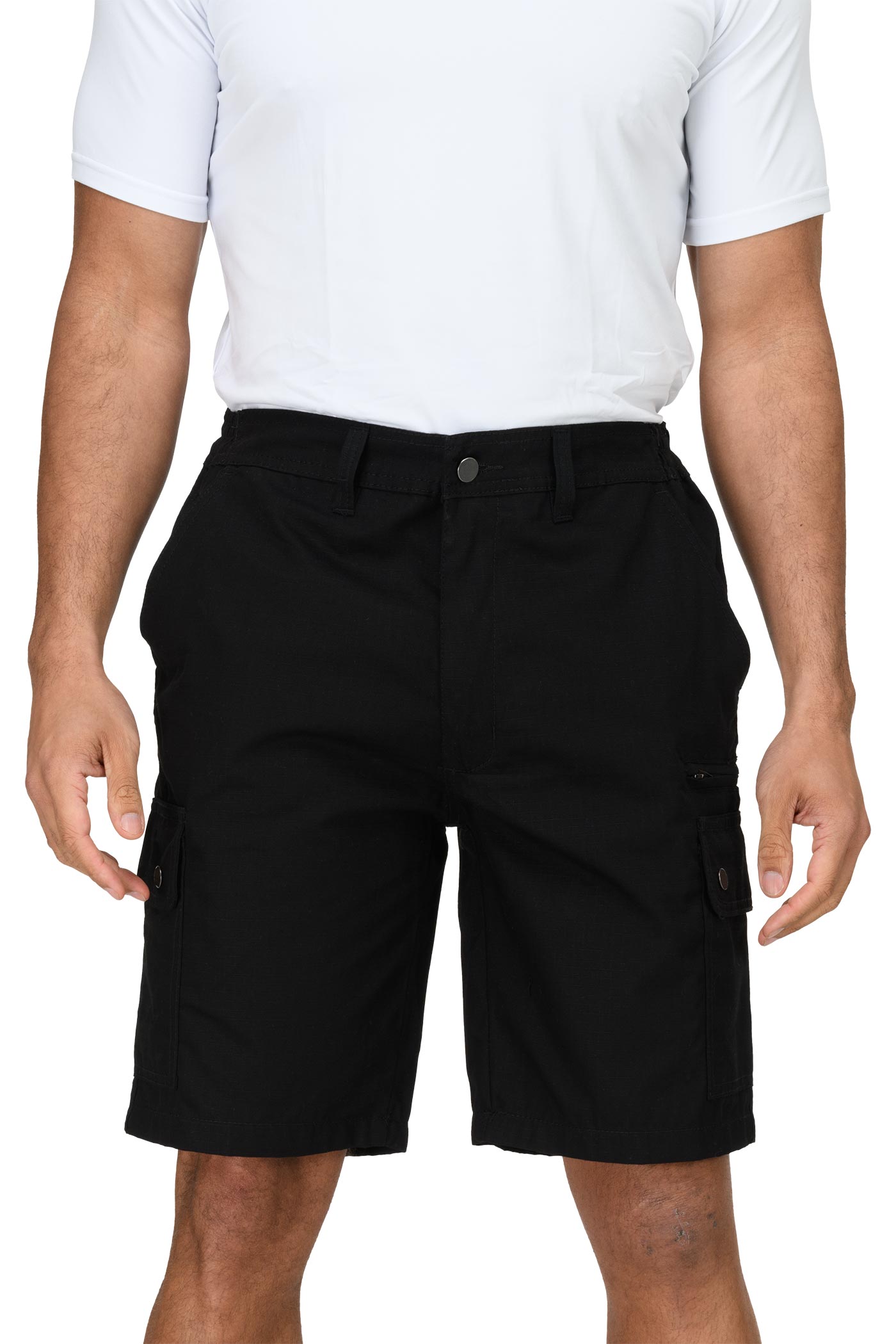 Herren Arbeitsshorts mit praktischen Taschen in Schwarz