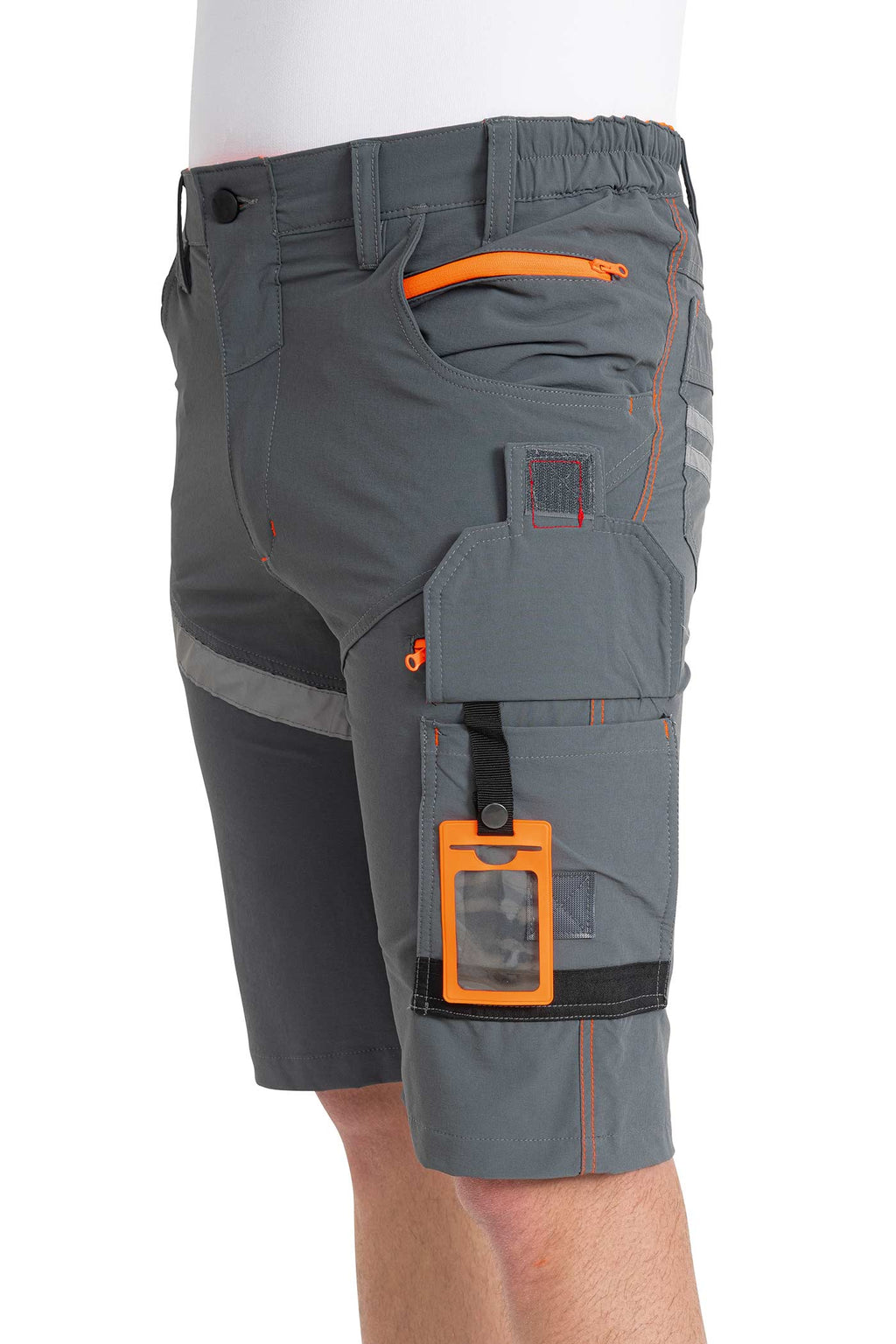Herren hochwertige Shorts für die Arbeit mit Stretch in Grau