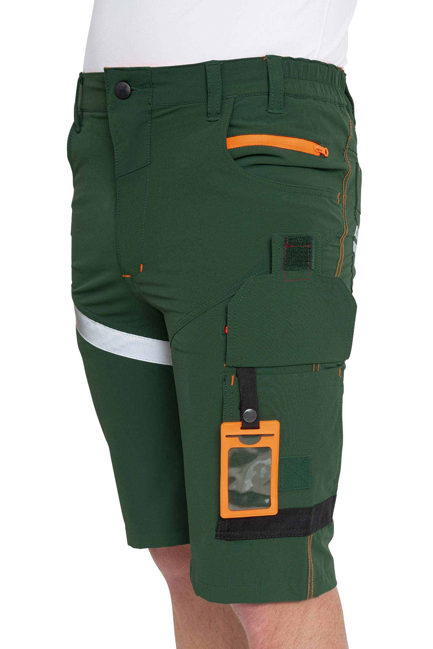 Herren hochwertige Shorts für die Arbeit mit Stretch in Grün