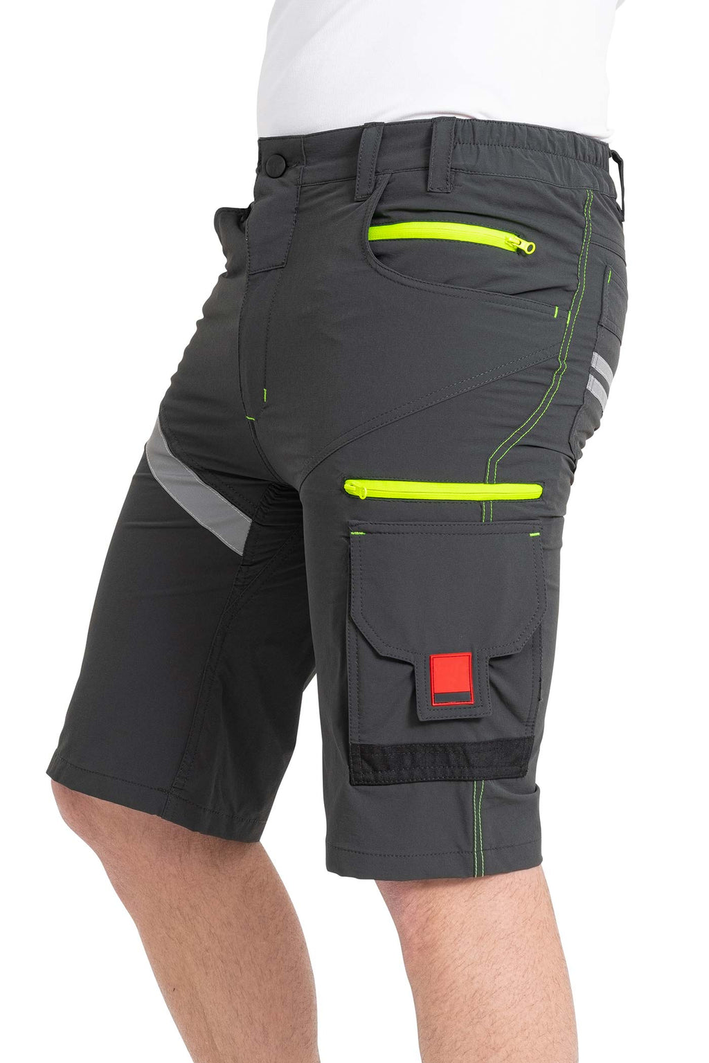 Herren kurze Arbeitshose aus hochwertigem Stretch-Material in Anthrazit