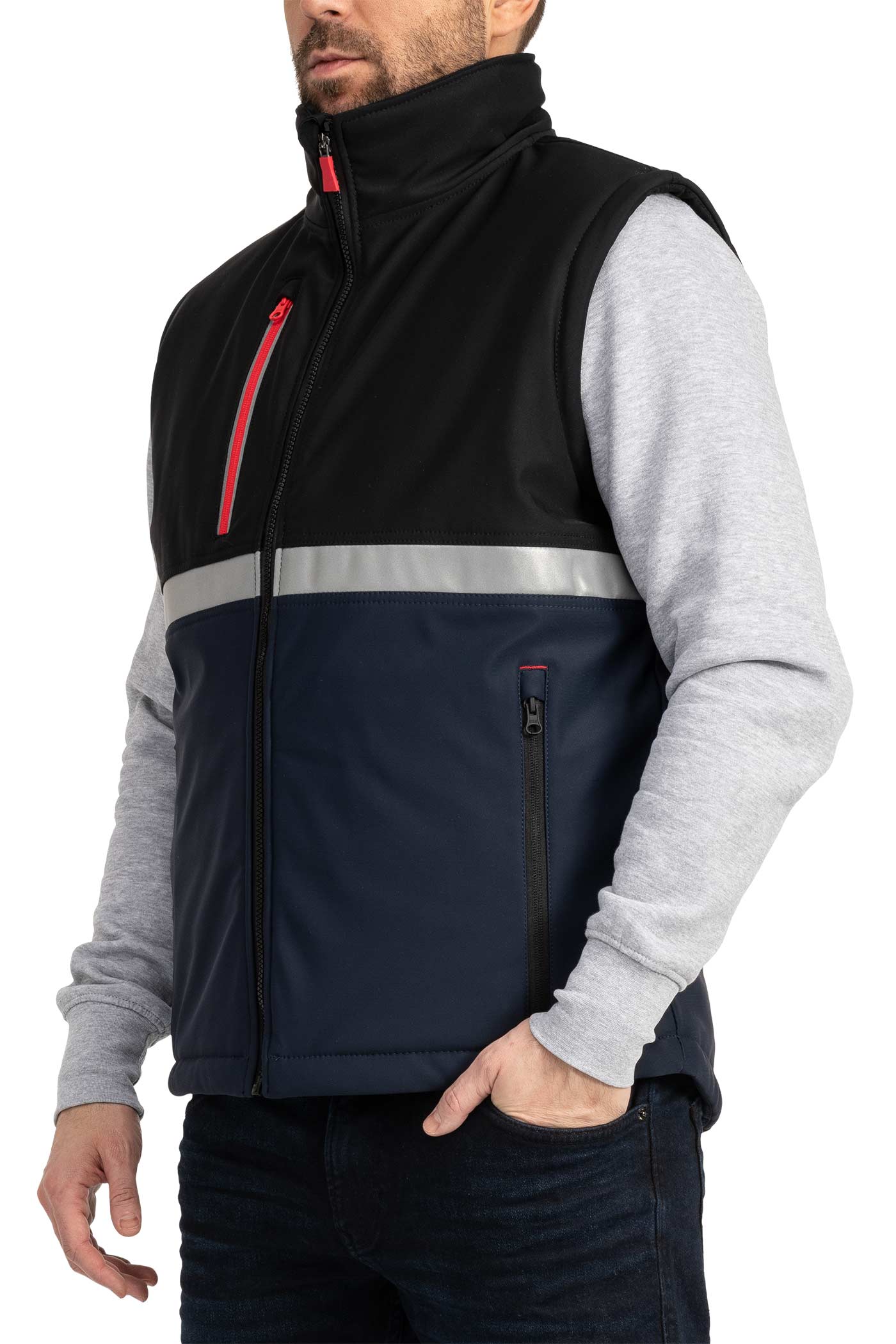 Herren Weste mit funktionalen Taschen in Dunkelblau