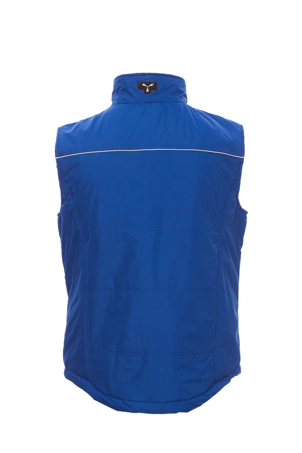 Herren Weste für die Arbeit mit Stehkragen und Reflexstreifen in Blau