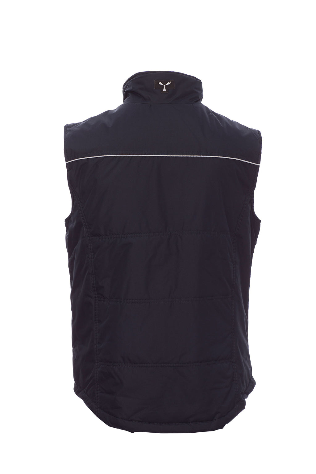 Herren Weste für die Arbeit mit Stehkragen und Reflexstreifen in Dunkelblau