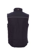 Herren Weste für die Arbeit mit Stehkragen und Reflexstreifen in Dunkelblau