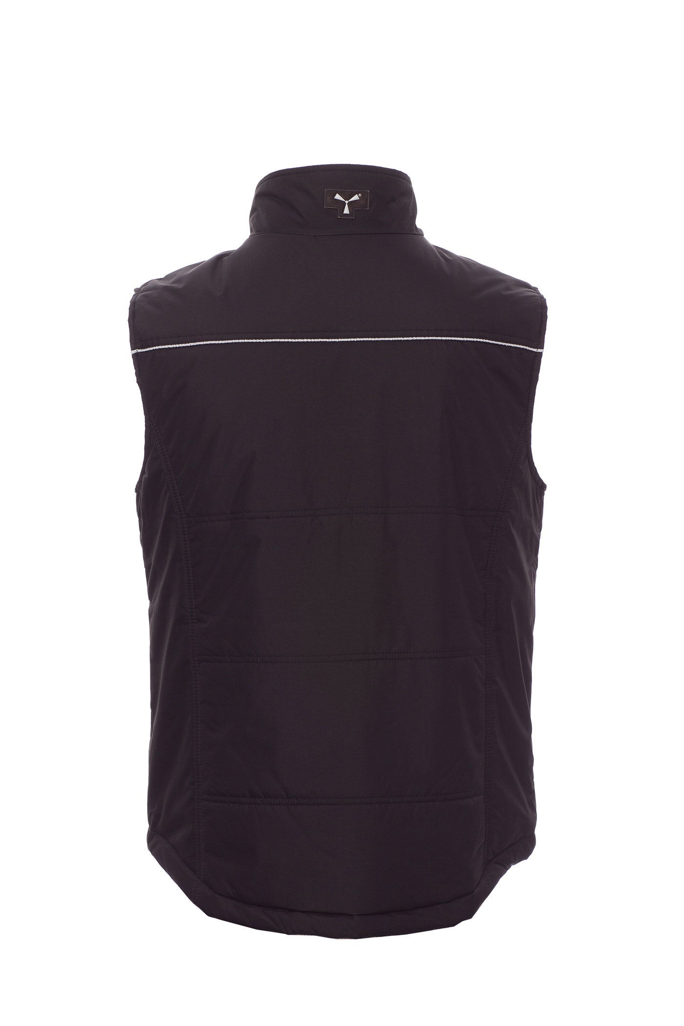 Herren Weste für die Arbeit mit Stehkragen und Reflexstreifen in Schwarz