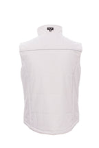 Herren Weste für die Arbeit mit Stehkragen und Reflexstreifen in Weiß