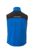 funktionale Arbeitsweste aus Softshell für Arbeiter in Blau