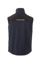 funktionale Arbeitsweste aus Softshell für Arbeiter in Dunkelblau