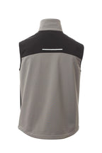 funktionale Arbeitsweste aus Softshell für Arbeiter in Grau