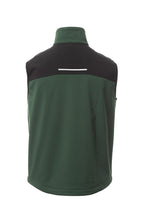 funktionale Arbeitsweste aus Softshell für Arbeiter in Grün