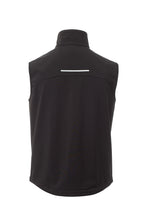 funktionale Arbeitsweste aus Softshell für Arbeiter in Schwarz