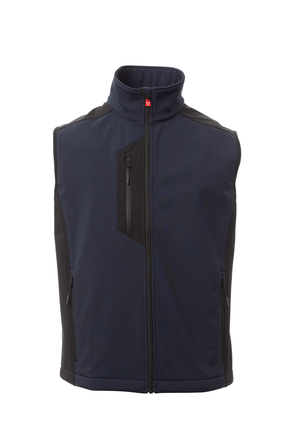 Herren Softshellweste robust mit praktischen Taschen in Dunkelblau