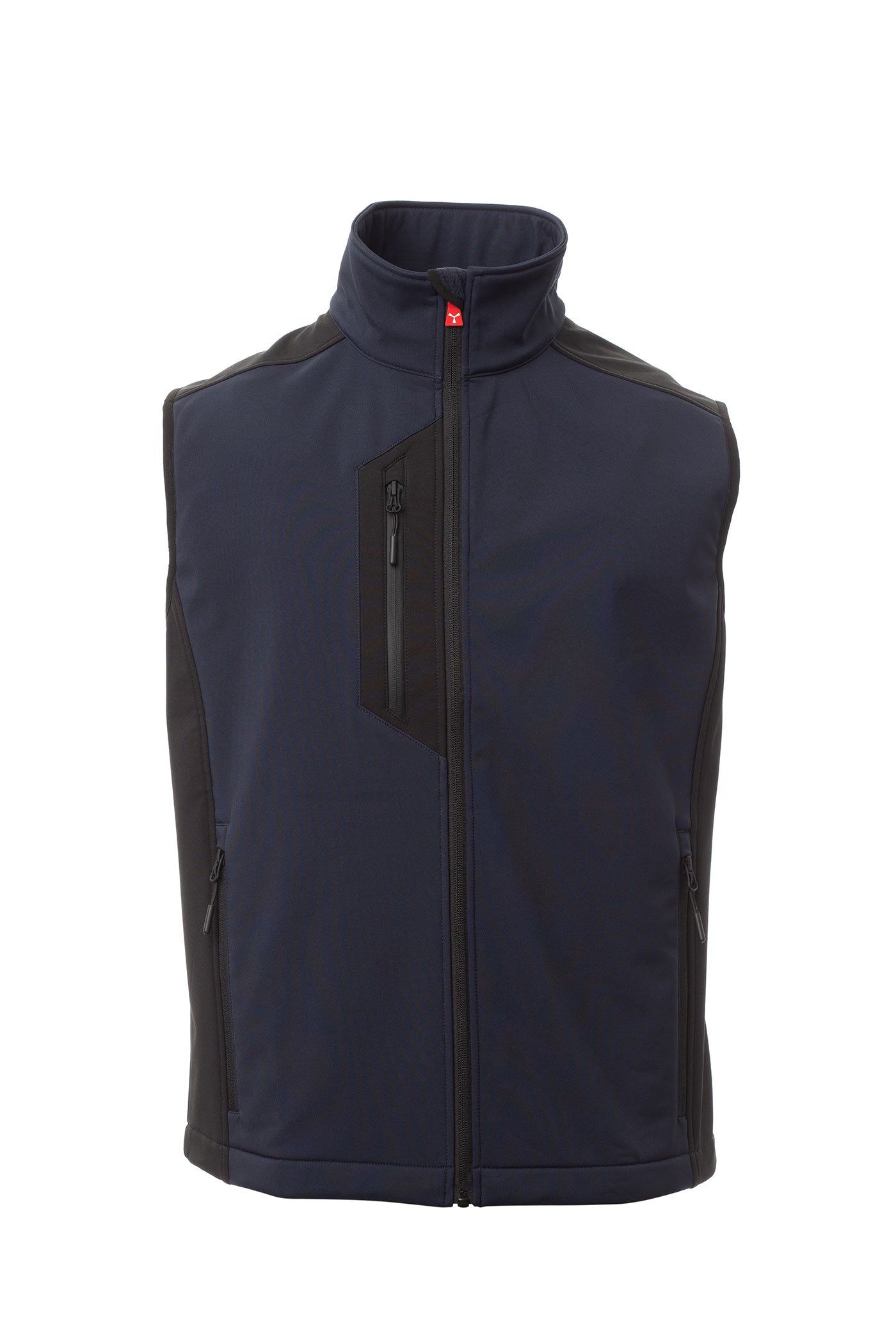 Herren Softshellweste robust mit praktischen Taschen in Dunkelblau