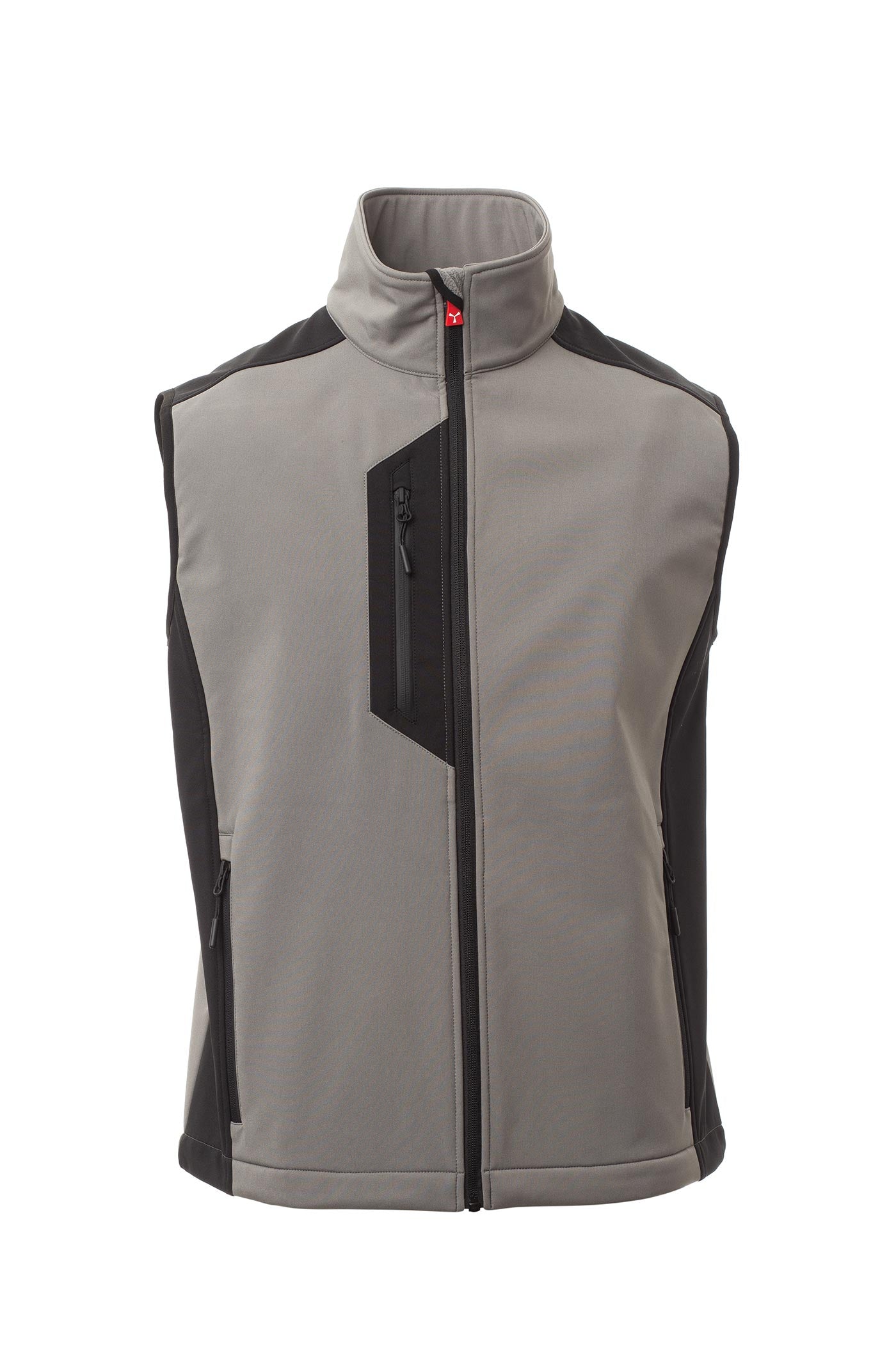 Herren Softshellweste robust mit praktischen Taschen in Grau