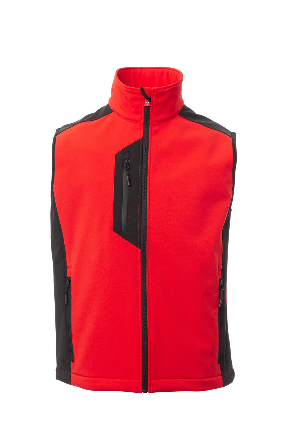 Herren Softshellweste robust mit praktischen Taschen in Rot