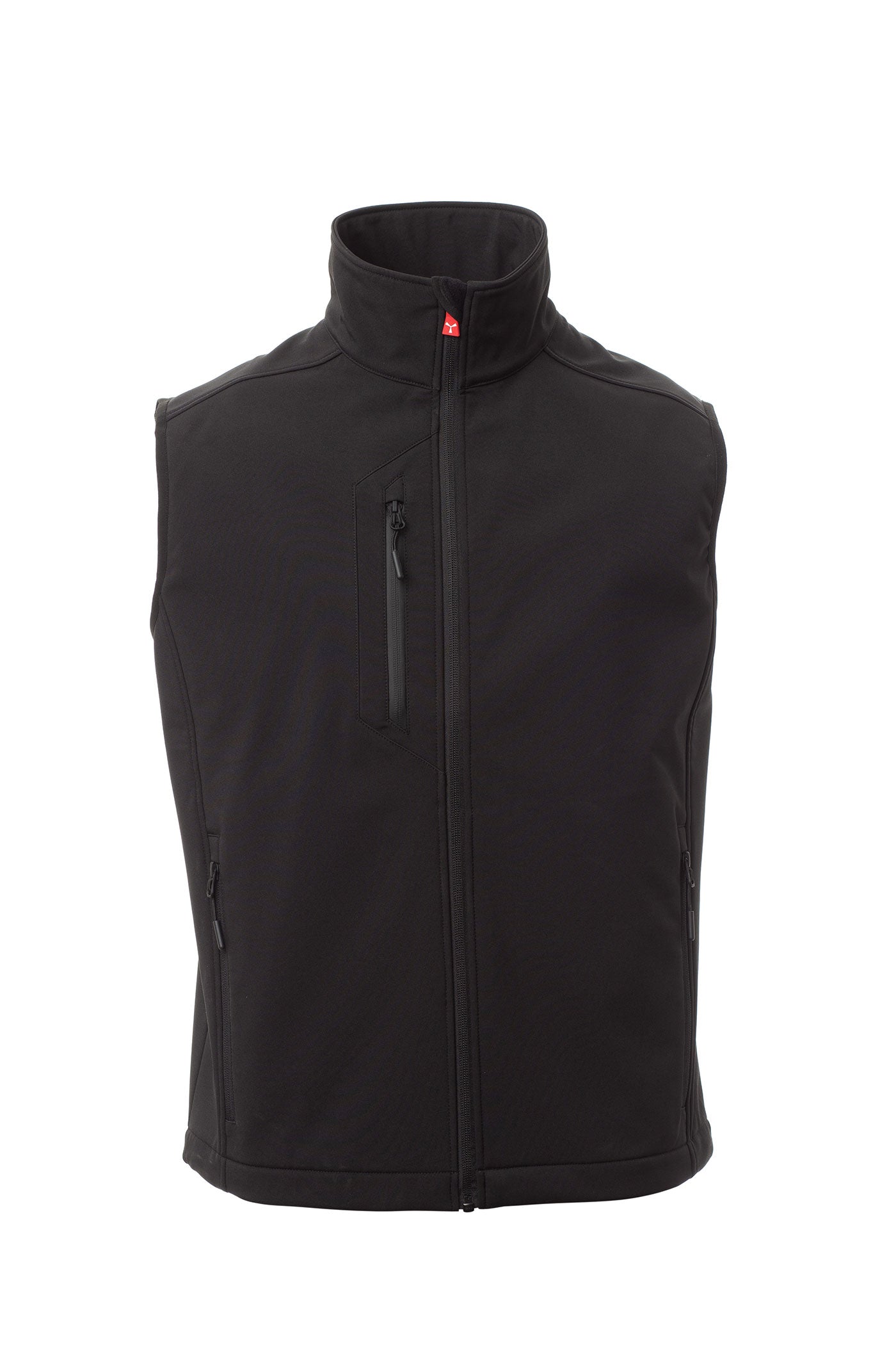 Herren Softshellweste robust mit praktischen Taschen in Schwarz