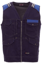 Herren Arbeitsweste fuer warme Tage in Dunkelblau
