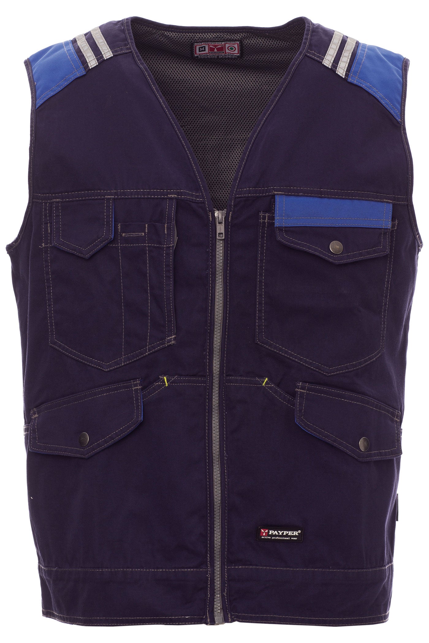 Herren Arbeitsweste fuer warme Tage in Dunkelblau